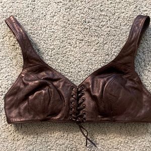 Harley Davidson leather bra top